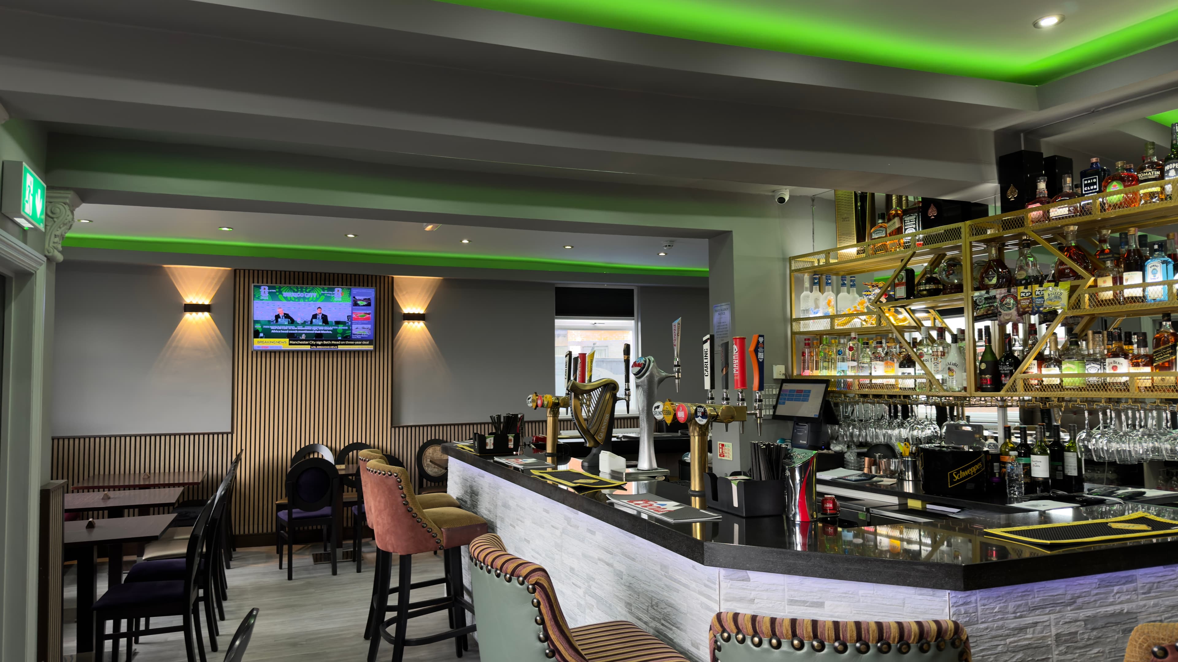The Miners Arms dining room at night